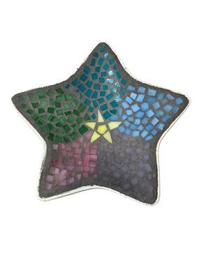 Fourstar Star Shaped Mosaic Trinket Dish Decorative Jewelry Tray Home Decor